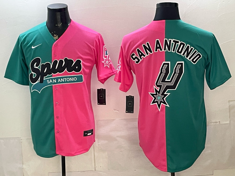 women San Antonio Spurs blank pink green Nike 2026 NBA Jersey 0621002->women nba jersey->Women Jersey